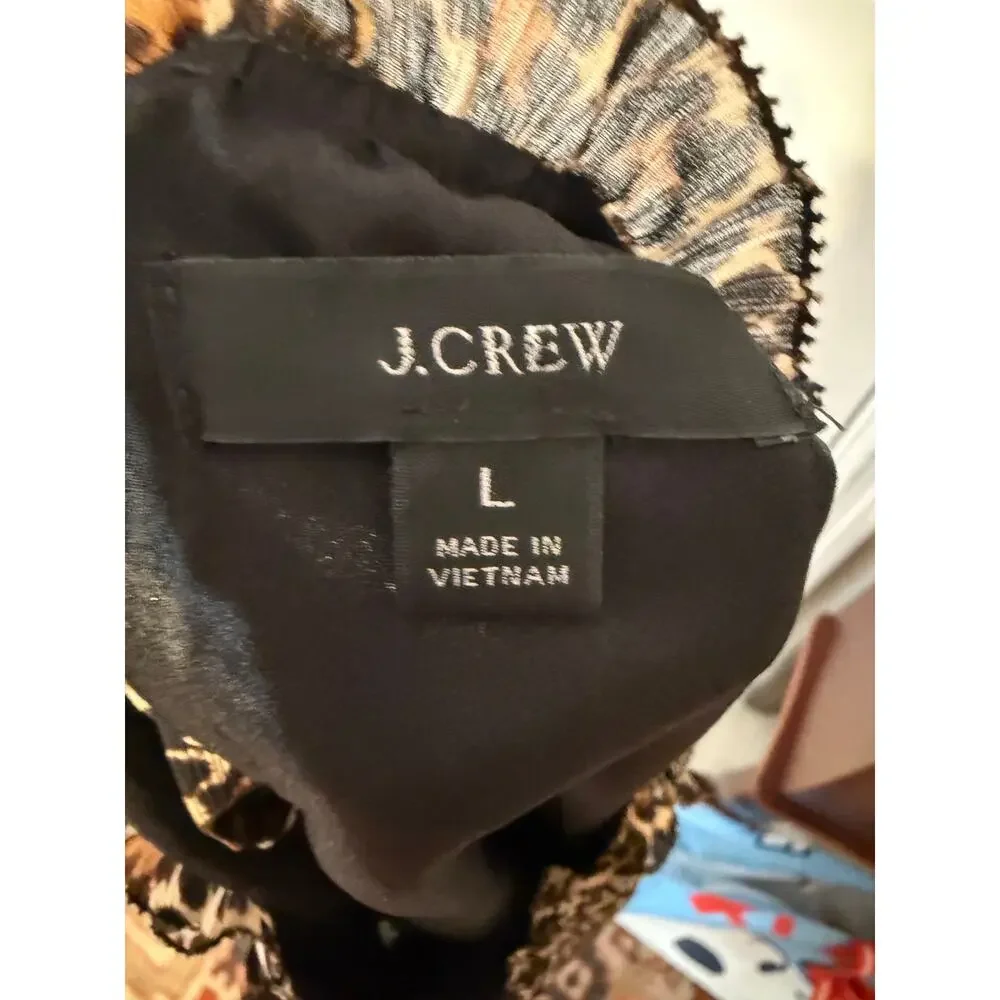 J Crew Leonard‎ puff-sleeve top in cotton poplin Size L J6080